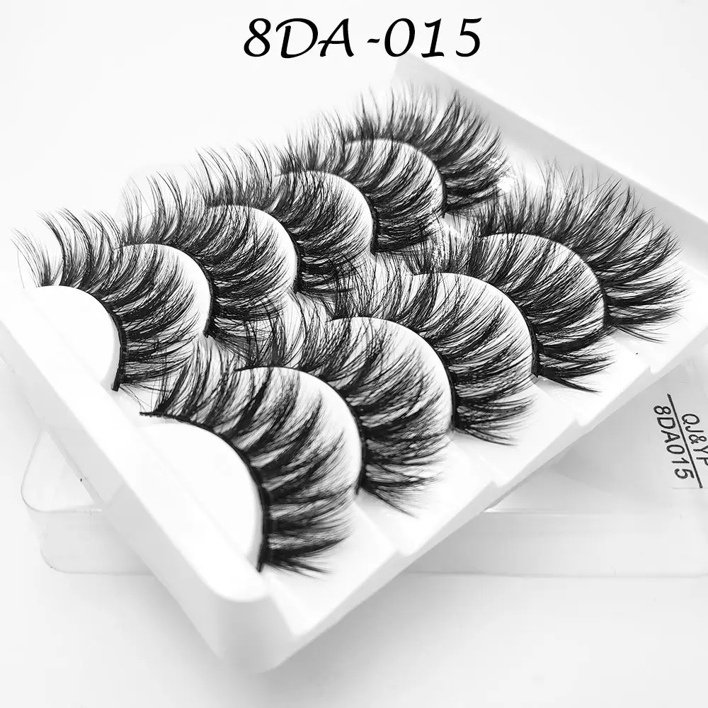 

HUARUITAI Multi-style 5 Pairs 3D Soft Mink Hair False Eyelashes Handmade Wispy Fluffy Long Lashes Natural Eyelashes