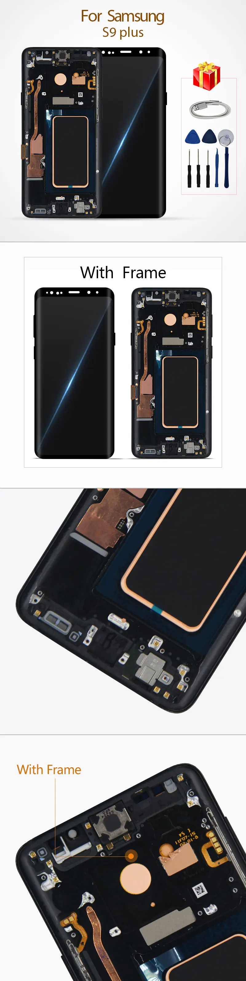 ЖК-дисплей для samsung Galaxy S9 Plus G965F G965 S9+ ЖК-дисплей с сенсорным экраном дигитайзер запасной дисплей на замену запчасти тестирование