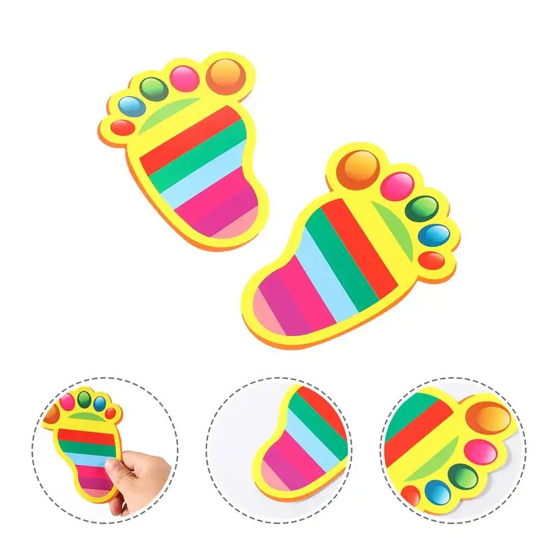 

15 Pairs Kids Floor Stickers Self-Adhesive Floor Decal Footprint Sticker for Kid