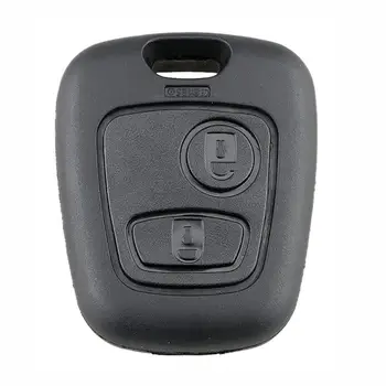 

Key Case For Two Buttons Straight No Embryo 206 Key Set Socket Automobile Parts Black Plastic Key Case
