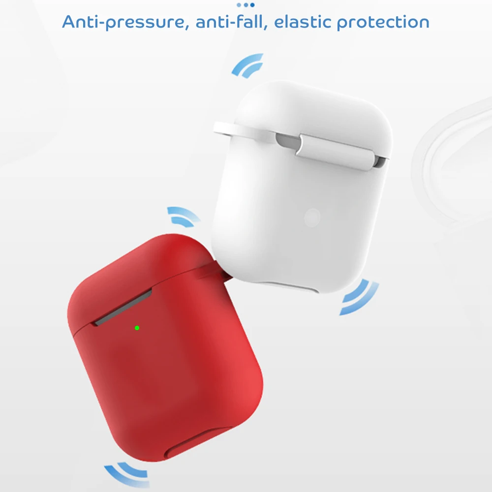 Для airpods 2 Чехол air стручки силиконовый чехол Беспроводной Bluetooth наушники для i12 i60 наушники-вкладыши tws с i10 наушники-вкладыши tws с i9s i7s i70 i80 i90 i100 i200