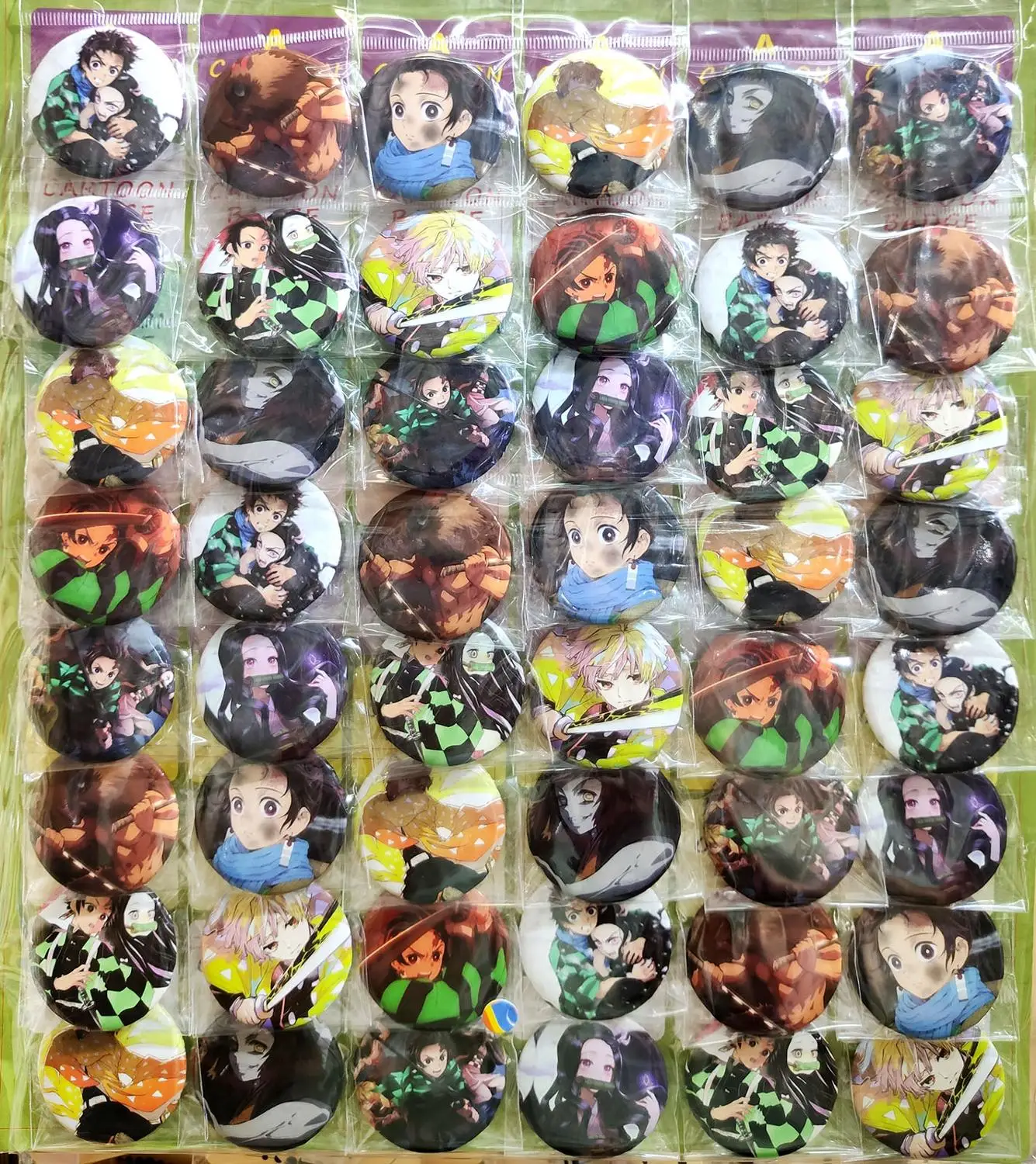 Love Thank You Demon Slayer Kimetsu no Yaiba Tanjirou Nezuko Zenitsu Inosuke 45MM PIN BACK значки Кнопка брошь подарок