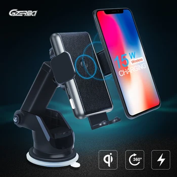 

Smart Sensor 15W Wireless Charger Car Phone Mount Holder Automatic Clamping Car Mount Holder For iPhone SE 11 Pro X Galaxy S10