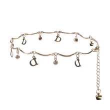 Модные ювелирные изделия для тела позолоченные буквы D Кулон ножной браслет лодыжки ноги цепи модные очаровательные аксессуары