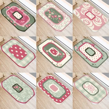 

40x60cm Cute Diy Print Floor Mat Bathroom Ground Mat Slip Door Bath Pad Rug Living Room Kitchen Carpet Home Decor