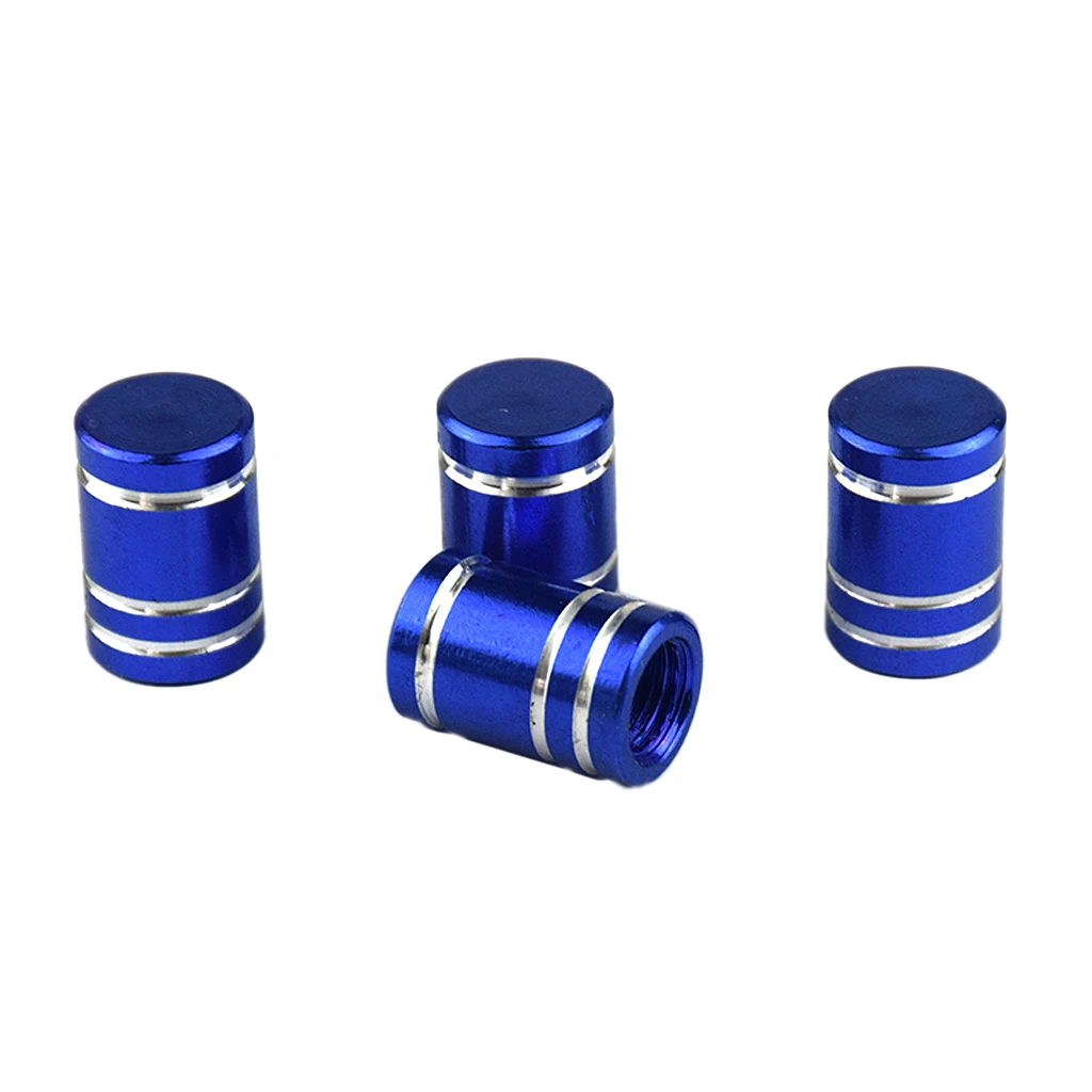 4 Pcs Aluminum Wheel Valves Tyre Stem Air Caps Cover For Universal Vehicles/ Cars/ Trucks/ Pickups /Auto / Motorcycle 7 Color