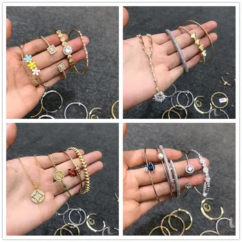 

30 Pcs/lot fashion women zircon alloy bangles jewelry wholesale 1030-80