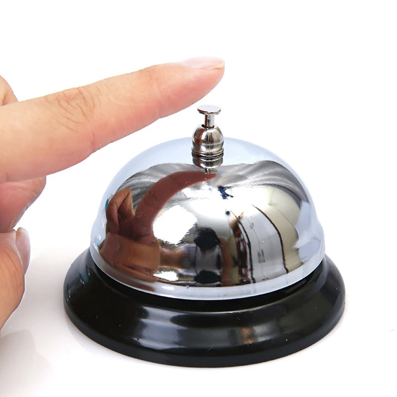 

Serving Bell Stainless Steel Bar Dish Bell Household Utensil Kitchen Desk Hotel Counter Reception Ringer Kitchenware Accessories