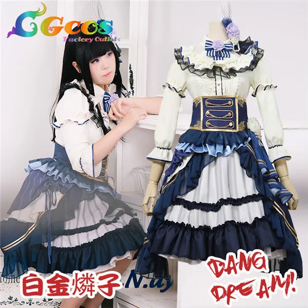 BanG Dream! девушка группа Roselia Shirokane Ринко платье Высокое качество Косплей Женская одежда