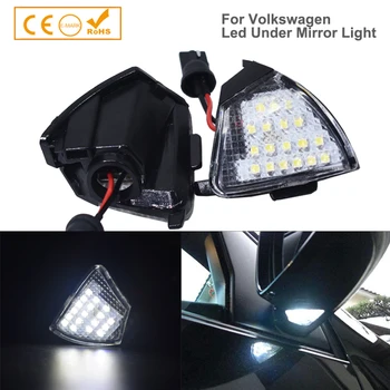 

2x LED Under Side Mirror Puddle Lights For Volkswagen VW Golf5 Plus Jetta MK3 Passat CC Touran Sharan MK2 EOS White