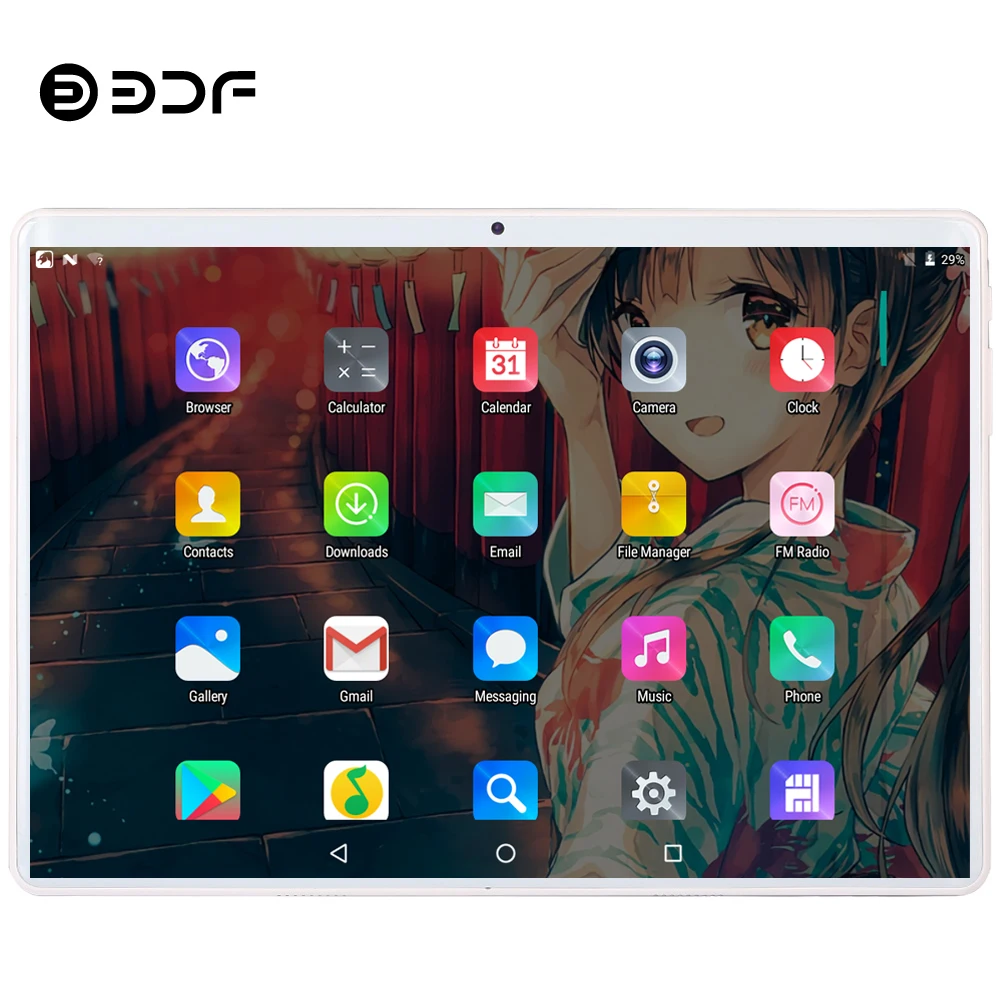 BDF Android 9,0 планшетный ПК Tab Pad 10 дюймов 1280*800 ips 10/десять ядер 8 ГБ/128 Гб Две sim-карты 3g/4G LTE телефонный звонок 10," Phablet 10
