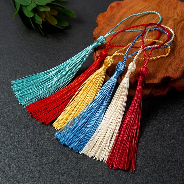 30pcs/Lot 7cm Hanging Rope Silk Tassels Fringe Sewing Bang Tassel Trim Key  Tassels For Jewelry Making DIY Embellish Curtain