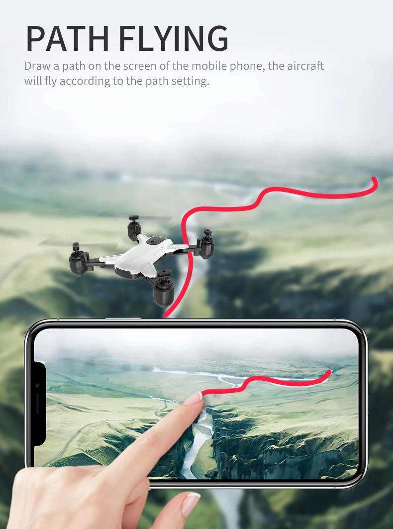 Smrat Camera Drone 4K Dual Camera follow me RC Quadrocopter Foldable Arm WIFI FPV Professional Dron Selfie Toy For Kid