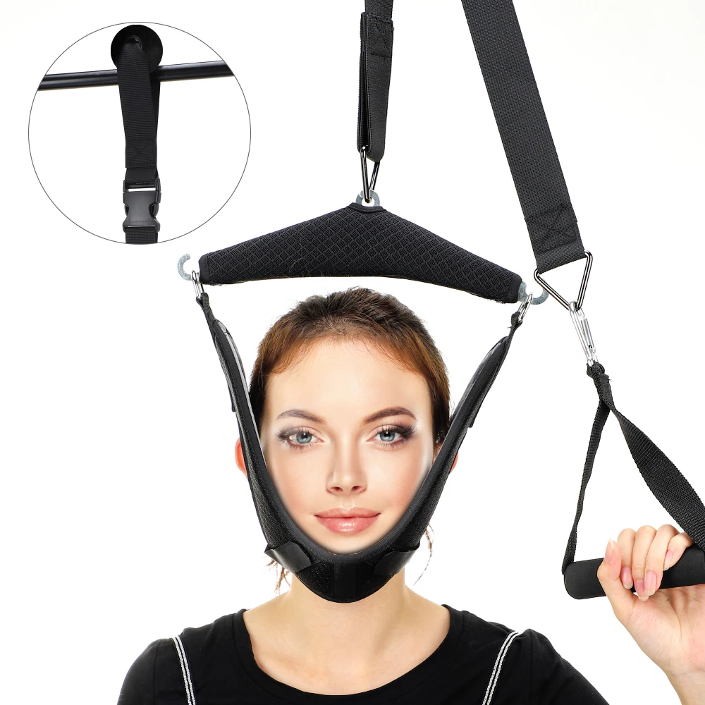 Hanging Neck Traction Adjustable Cervical Belt Breathable Sling Tractor Stretch Care Chiropractic Correction | Красота и здоровье