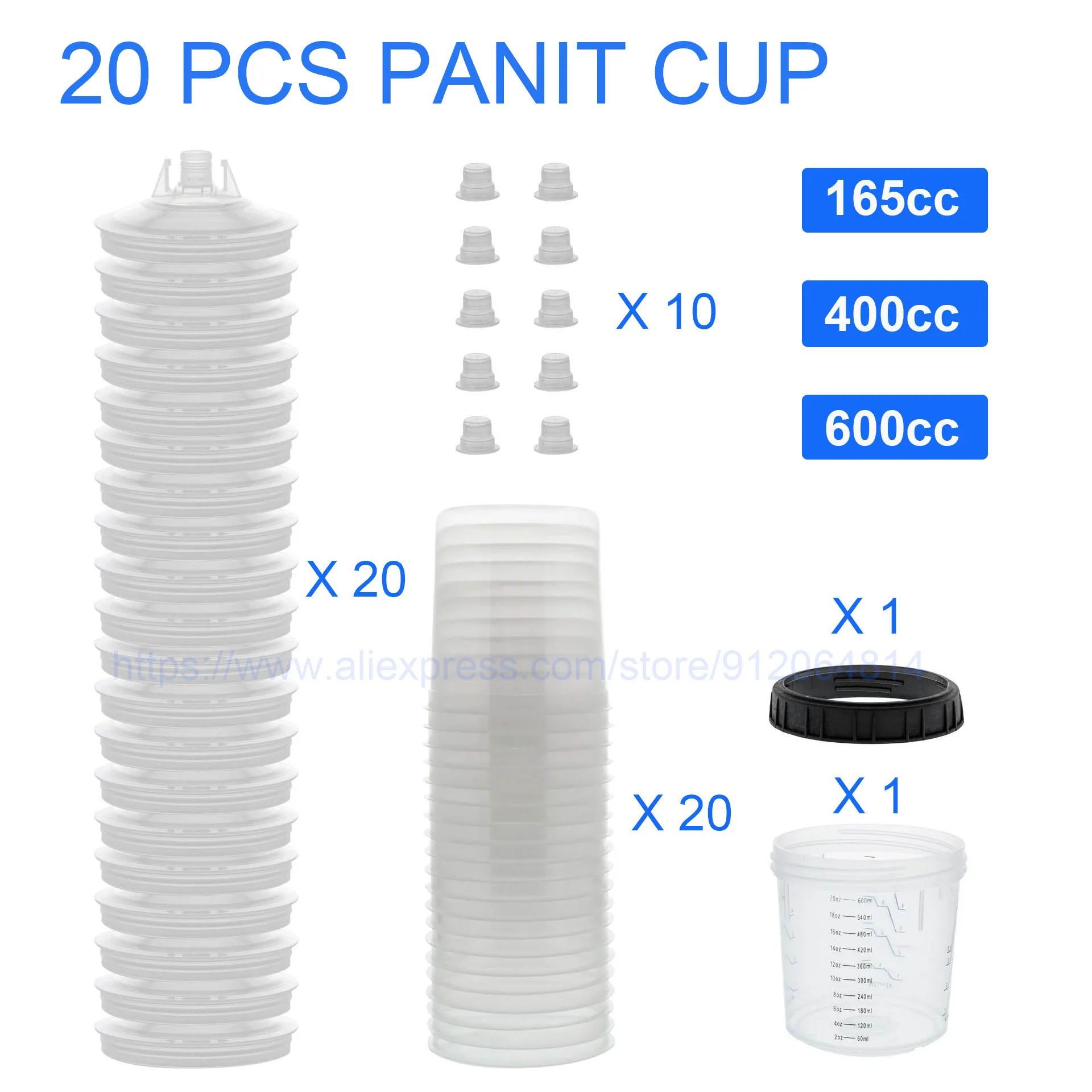 1pcs Plastic Paint Mixing Cups 385ml 750ml 1400ml 2300ml Paint Mixing  Calibrated Cup For Accurate Mixing Of Paint And Liquids - AliExpress