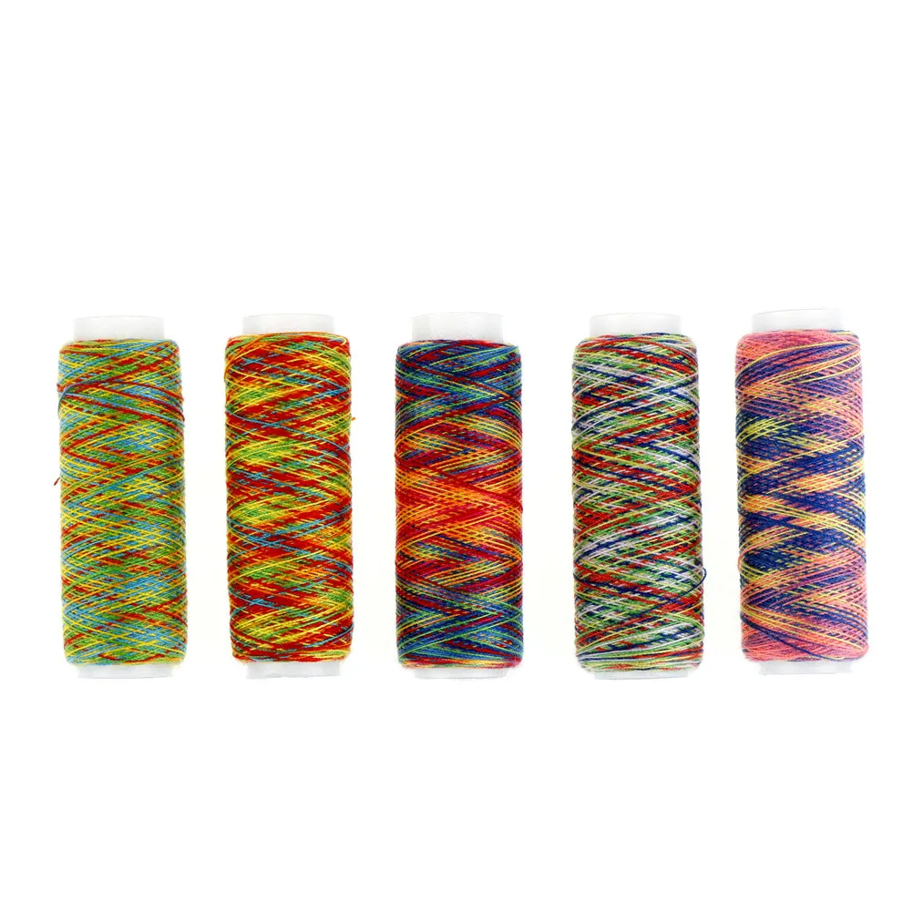 5/12 рулонов/детской одежды в цветах радуги швейных ниток DIY Набор нитей для шитья для ручного шитья или швейная машинка разных Цвета - Цвет: 5 Rolls