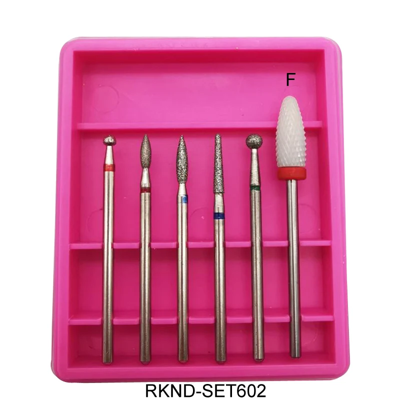 6pcs Nail Drill Bit Set Milling Cutter For Manicure Ceramic Mill Manicure Machine Set Cutter For Pedicure Electric Nail Files