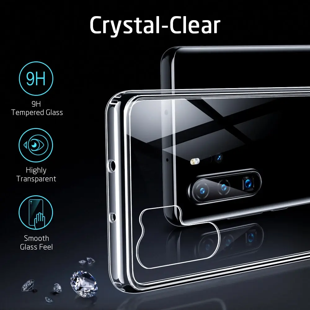 Прозрачный чехол ESR из закаленного стекла для Huawei P30 Pro полное покрытие мягкий ТПУ