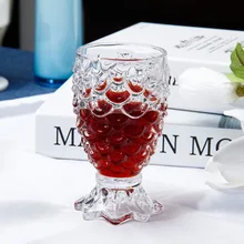 6 шт. утолщенный прозрачный винный бокал для виски бытовой оригинальность стеклянный набор вина Хрустальный винный бокал ликер чашка для пива костюм