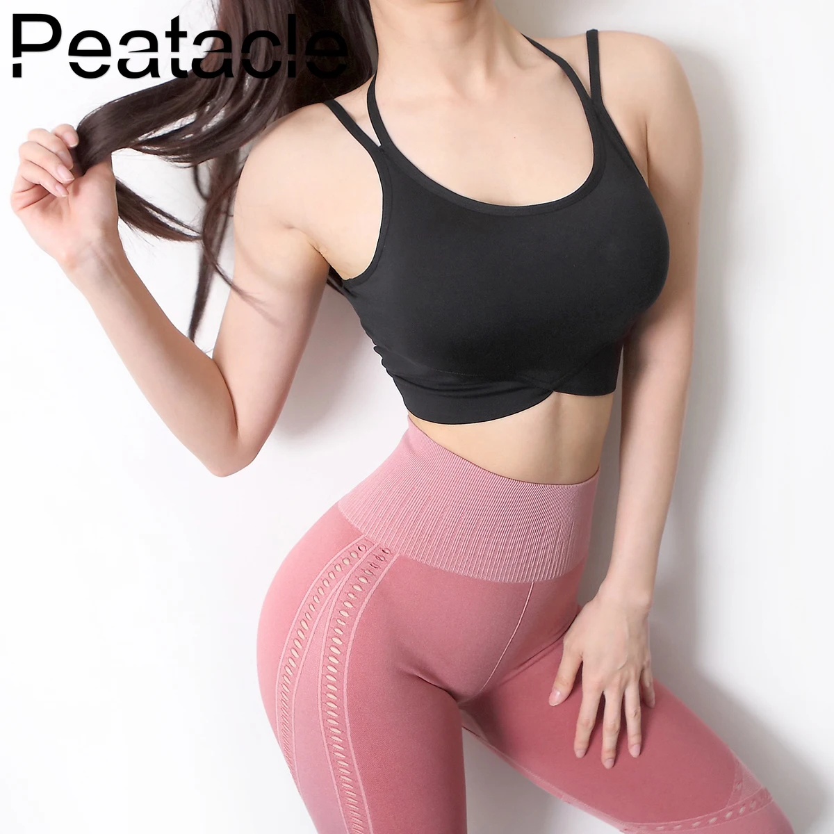 Сексуальный спортивный бюстгальтер Peatacle новинка женский топ для бега фитнеса и