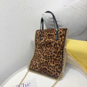 

2020 new Leopard Clutches For Women Shoulder Bag Fashion Foldable Vintage Chain Pu Crossbody Bag For Women's Clutch Bag