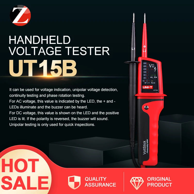 

Waterproof test pencil Multi-function Volt Testing Pen UNI-T UT15B RCD single pole test Voltage Testers LCD display Continuity