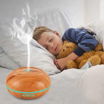 

300ml Essential Oil Diffuser, Ultrasonic Aromatherapy Diffuser with Wood Grain,Cool Mist Humidifier with Timer