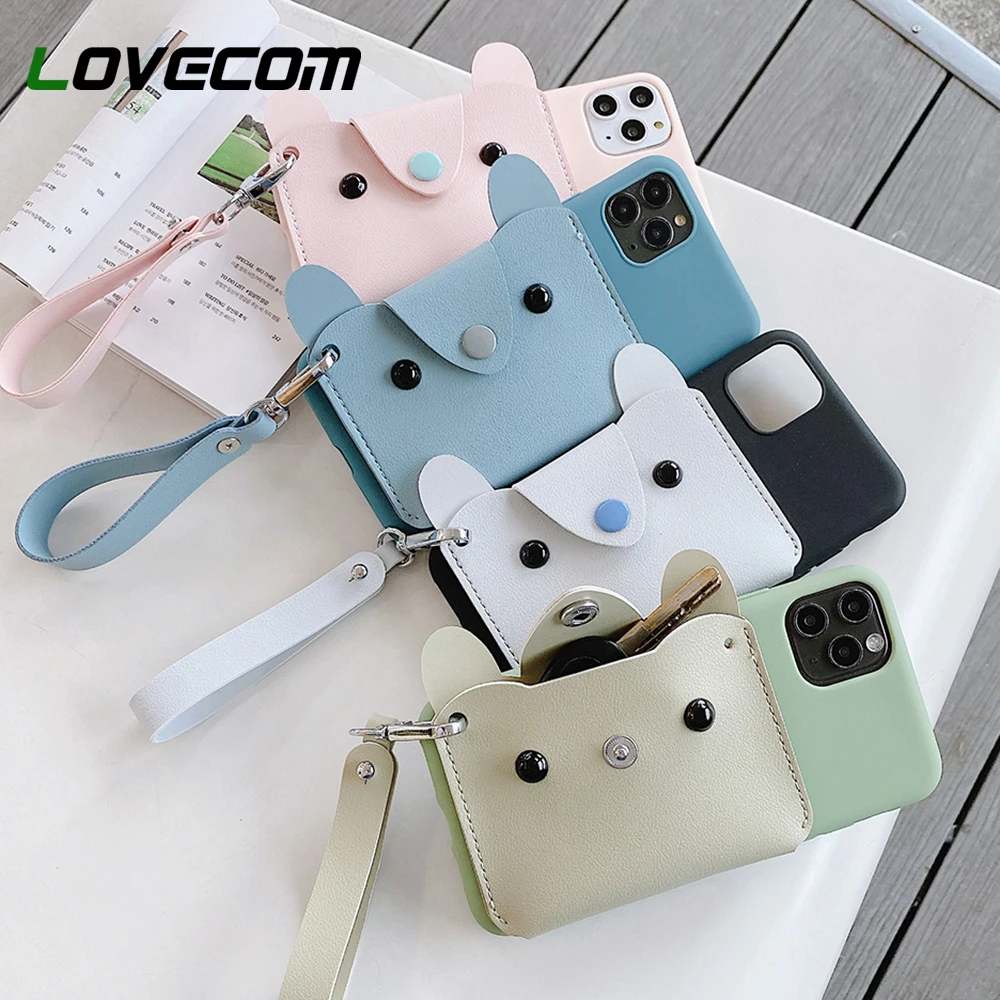 Чехол-бумажник LOVECOM для iPhone 11 Pro Max XR X XS 7 8 6 Plus мягкий чехол из ТПУ и кожи с ремешком |