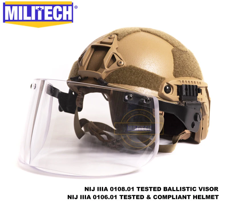 MILITECH Койот CB OCC Liner Набор NIJ IIIA БЫСТРО Пуленепробиваемый Шлем и козырек