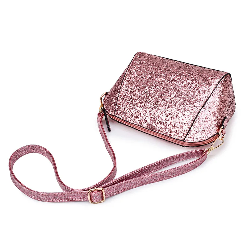

2019 Spring And Summer New Style Cute Princess Handbag Sequin Shell Bag Shoulder WOMEN'S Bag Bag Fashion