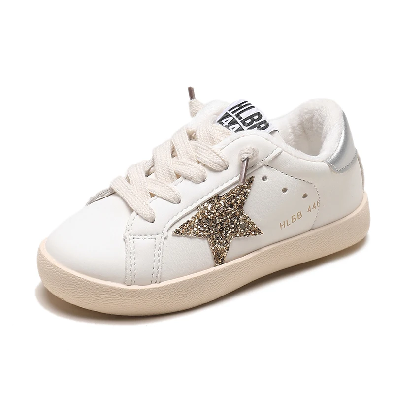 

Baby Shoes Kids Boys Sneakers Pure Color White Flat Casual Shoes Girls Children Sport Shoe Running with Star SC130