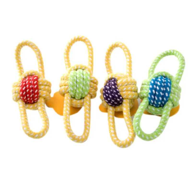 

Pet Toy Pet Supply Dog Toys Dogs Chew Teeth Clean Outdoor Traning Fun Playing Green Rope Ball Toy For Large Small Dog Cat
