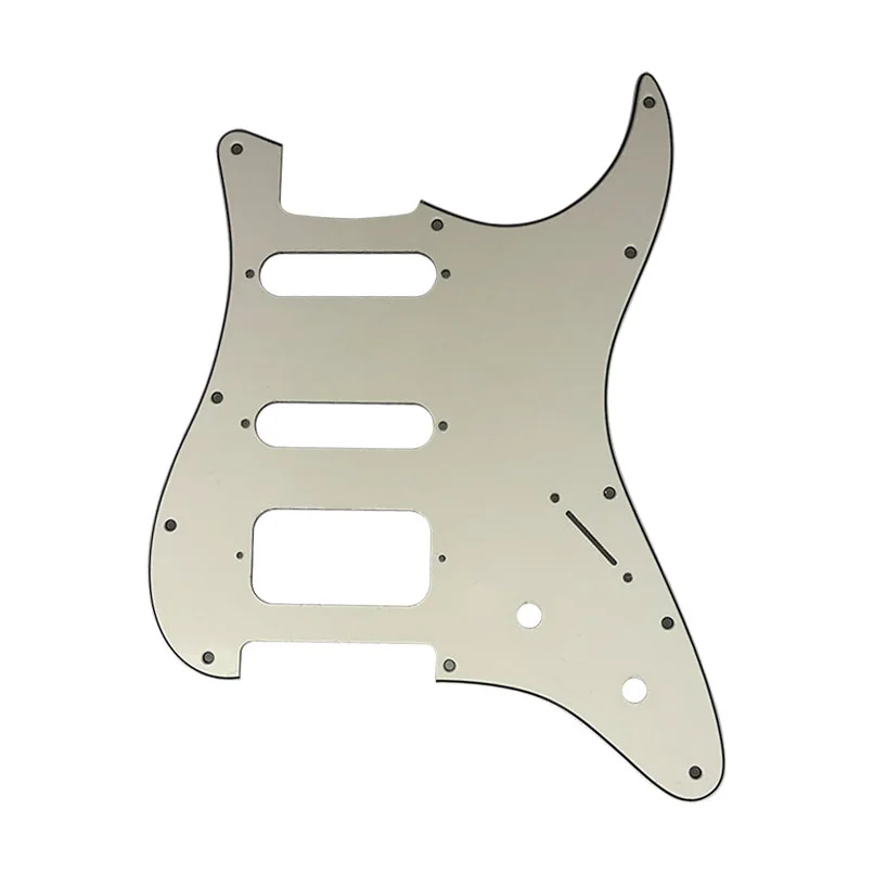 

Pleroo Guitar Parts - For USA\Mexico Fd Strat 72' 11 Screw Hole Standard St Humbucker Hss Whit 2 knobs Guitar pickguard Scratch