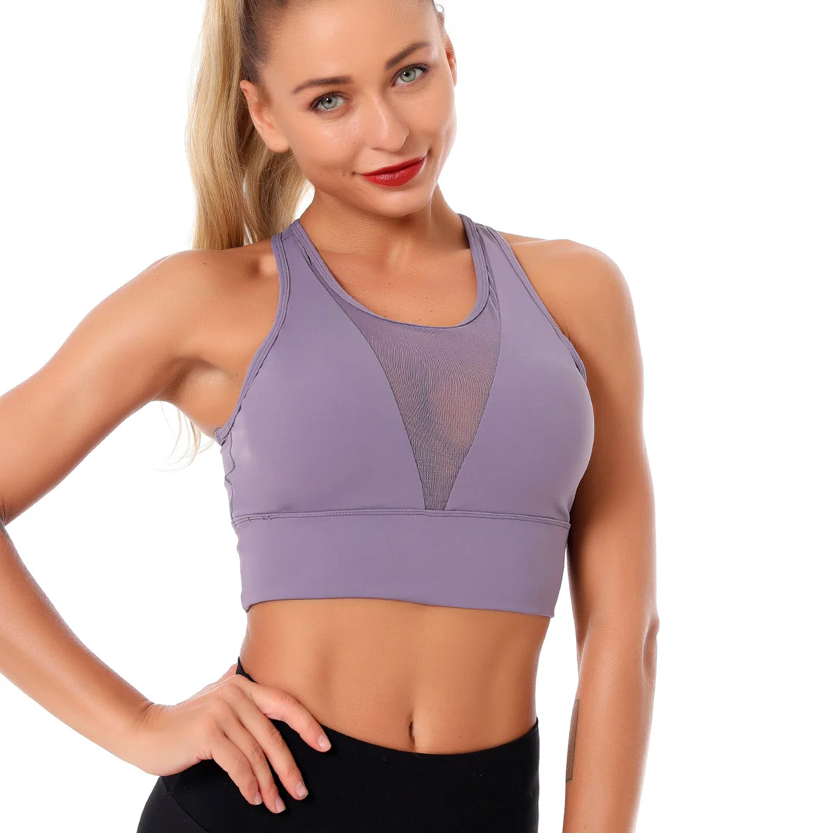 Women Hollow out Padded Sports Bra Gym Yoga Workout Fitness Shaper Vest Crop Top 