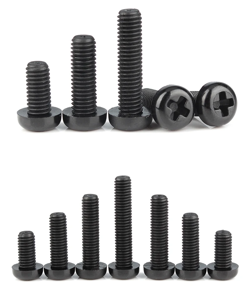 VIS,M8(10PCS)-20mm--Vis À Tête Cylindrique Phillips En Nylon Noir, 10 ...