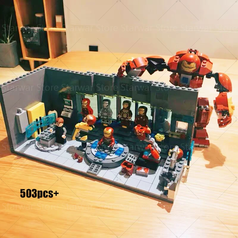 

Super Heroes Iron Man Underground Laboratory Base Mark Armor Set 503pcs SY305 Block 76125 Marvel Avengers Infinity War