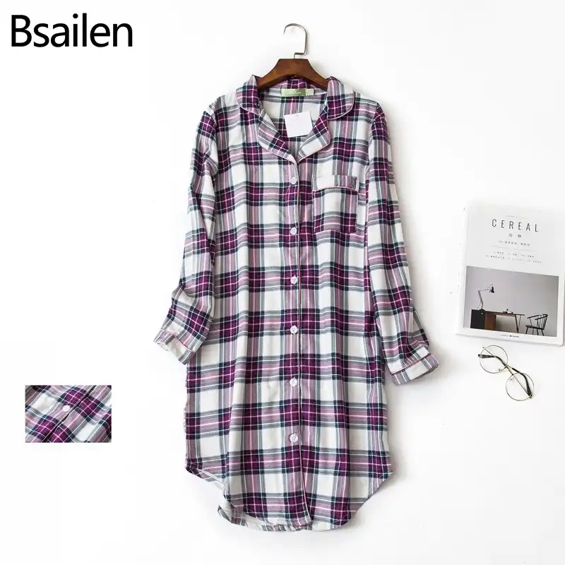 plus size flannel night gowns