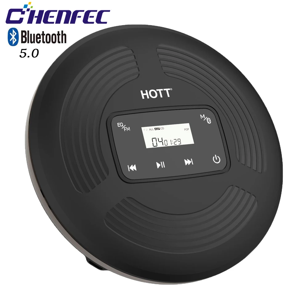 HOTT Rechargeable Bluetooth 5.0 Portable CD Player
