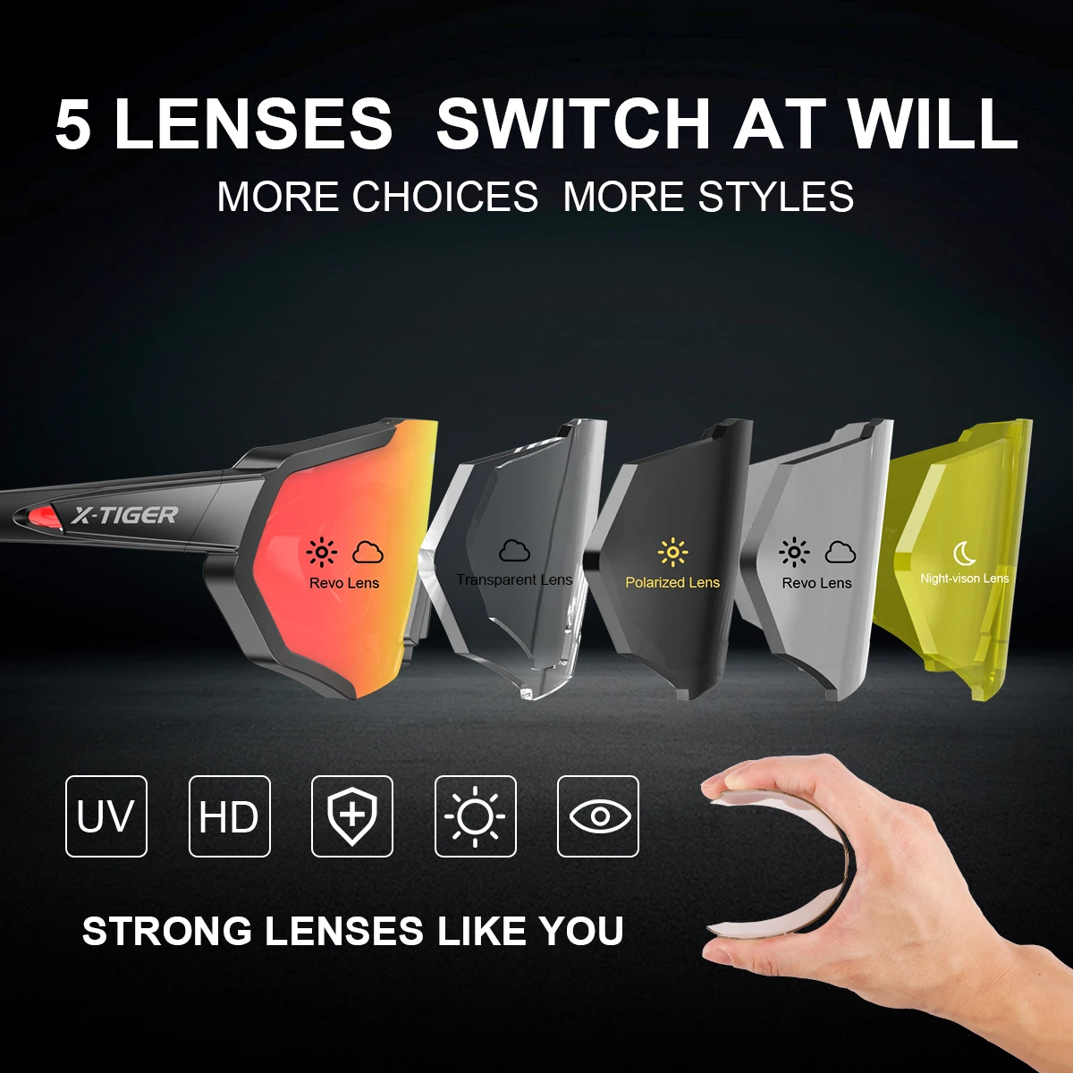 Cycling Glasses Polarized Lens Road Bike Photochromic Sunglasses Sports MTB Goggles