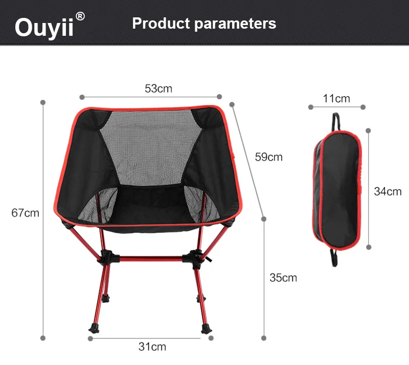 Складное кресло для путешествий на открытом воздухе, туристическое кресло из алюминиевой ткани Оксфорд, складное кресло для кемпинга, барбекю, рыбалки, сидений для дома