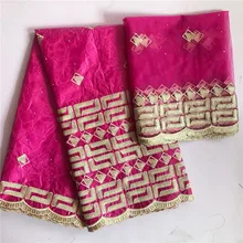 Новое поступление африканская Базен riche ткань с бисером шнур кружевная ткань морская парча ткань для свадьбы KY091408