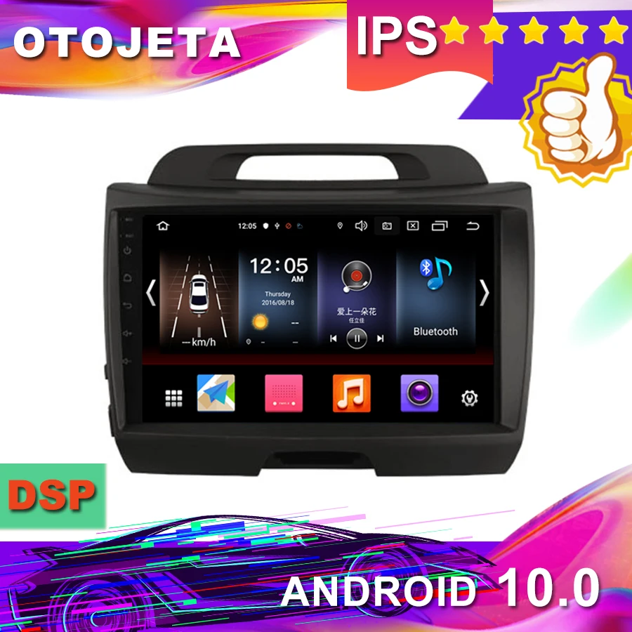 Новое поступление 9 дюймов Android 10,0 Автомобильный gps для KIA SPORTAGE 2010-2012 Автомагнитола Автомобильная Мультимедийная лента рекордер bluetooth навигация
