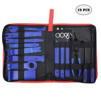 

*19x Car Door Molding Dash Trim Panel Audio Removal Pry Tool Kits & Clip Pliers*