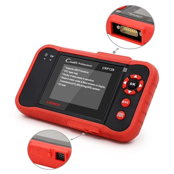 

Launch CRP129 Car Diagnostic Tool OBD2 Car Scanner OBDII Diagnostic Tool Code Reader Engine ABS SRS Brake Oil Reset Diagnostics