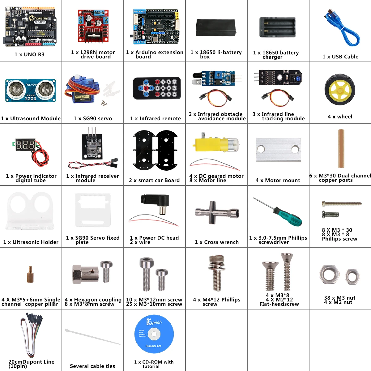 Emakefun для Arduino робот 4WD автомобили приложение RC пульт дистанционного управления Bluetooth робототехники Обучающий Набор Обучающие игрушки для детей