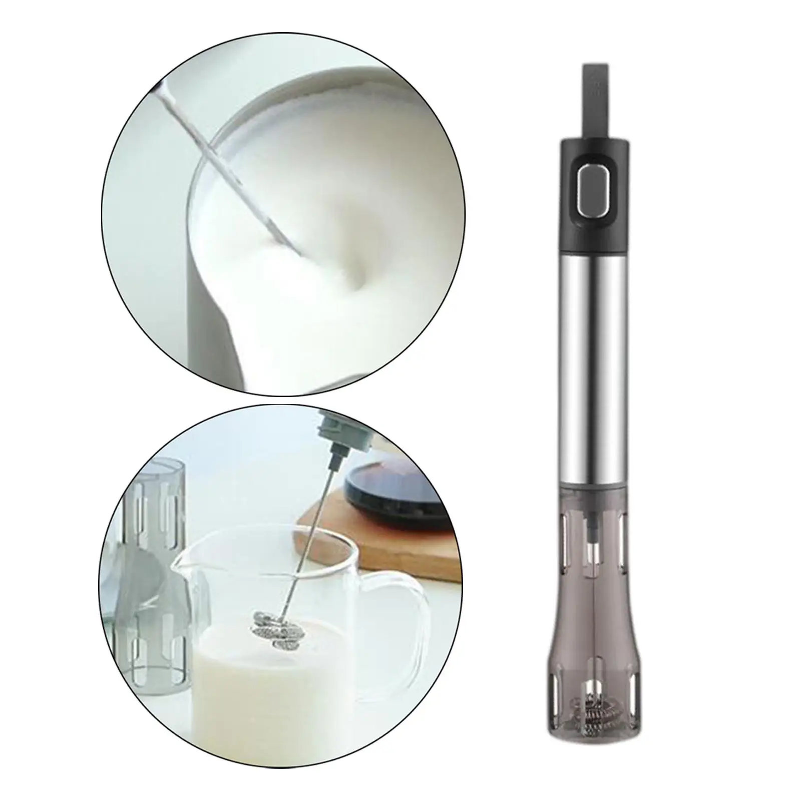 Electric and Manual Milk Frother Easy Cleaning Battery Operated Stirrer  Drink Mixer Milk Steamer for Tea Frappe Espresso Bar - AliExpress