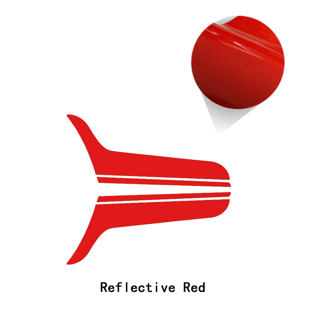 Car Styling Hood Decal Bonnet Stripe Vinyl Stickers for Mini Cooper Countryman Clubman Paceman Coupe R60 R56 R57 F55 F56 F60 R55 - Color Name: Reflective Red