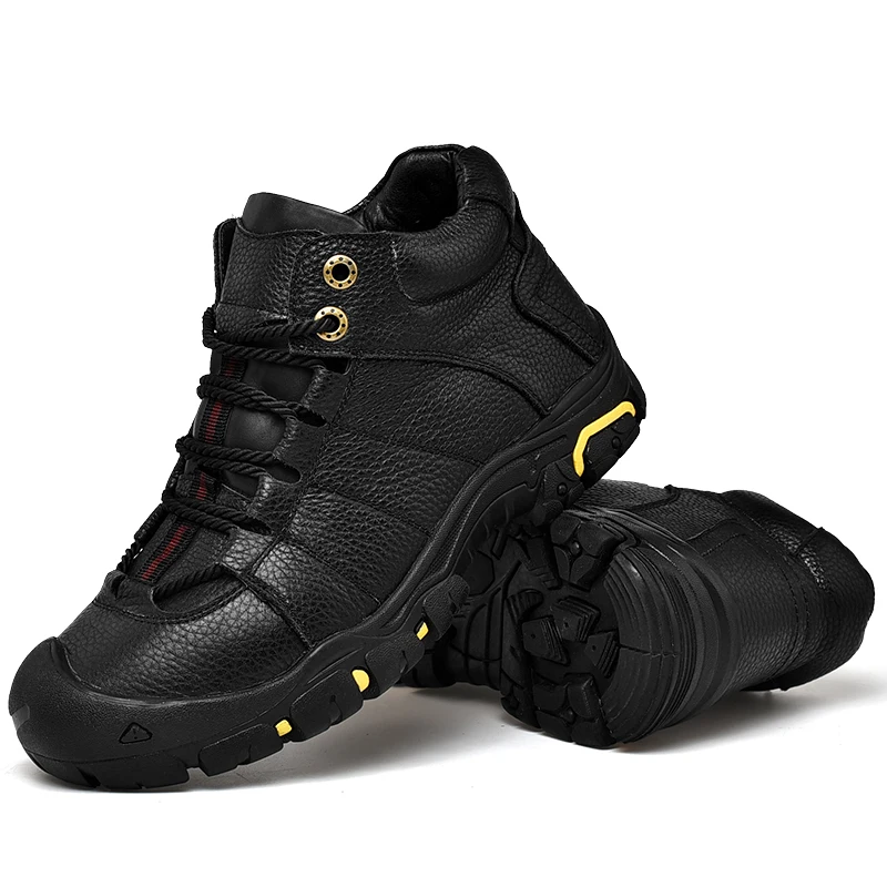 Размер 38-46, мужские зимние ботинки, теплые мужские высококачественные водонепроницаемые кожаные кроссовки, уличные мужские походные ботин... Размер 38-46, мужские зимние ботинки, теплые мужские высококачественные водонепроницаемые кожаные кроссовки, уличные мужские походные ботин...