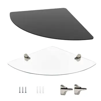 

Acrylic Wall Corner Ornament Holder Rack Bathroom Living Room Storage Shelf