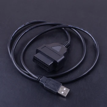 

beler Black 16 Pin OBD2 to USB Charger Adapter Connector Interface Cable Diagnostic Tool Auto Accessories